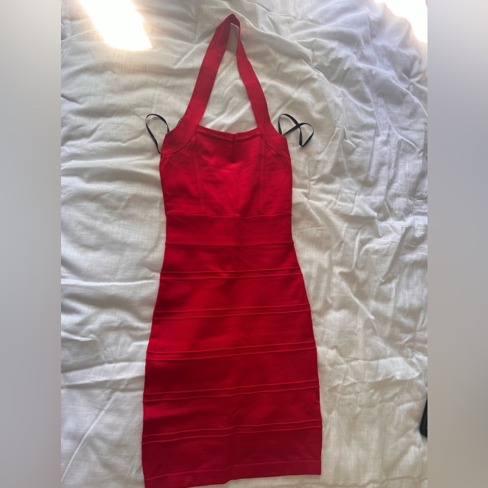 Bebe Bandage Red Dress